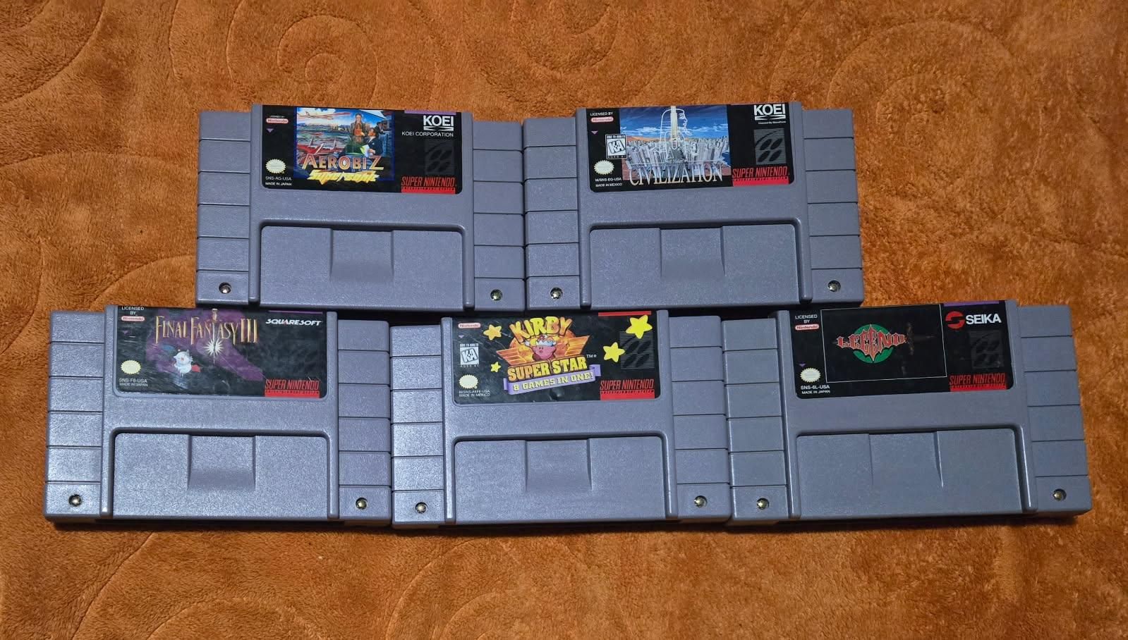 Nintendo sNes game bundle including Final Fantasy III ! Trades considered!