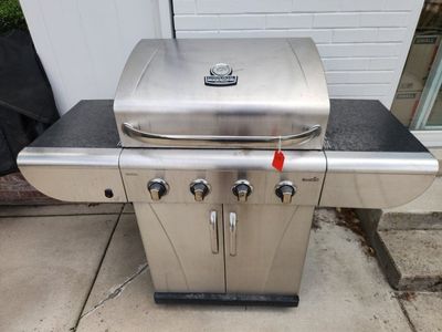 Char-Broil Commercial Series 4-Burner Gas Grill - Stainless Steel w/ Cover