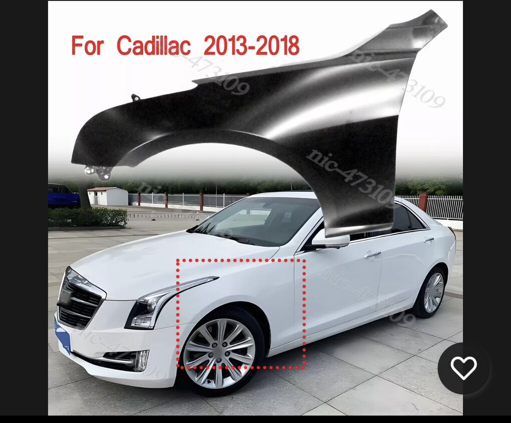Front Drivers Side Fender 2013-2018 Cadillac ATS