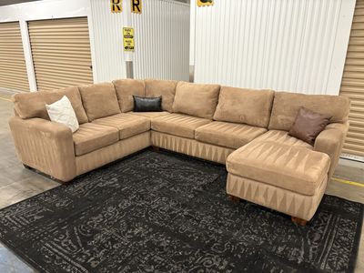 Large CLEANED Tan Sectional