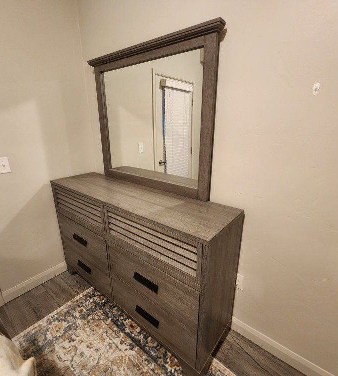 Crown Mark Sarter Gray Dresser