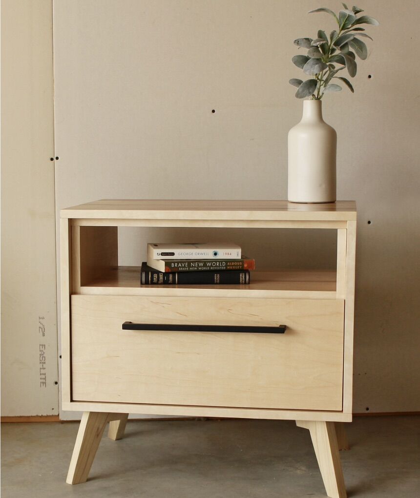 Handmade locally MCM Nightstand Or End Table