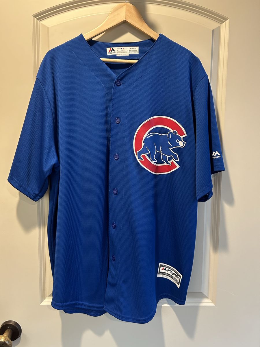 Majestic Chicago Cubs Cool Base Jersey - Men's XL Royal Blue Button-Up MLB Shirt