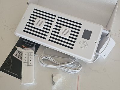 Orabriz 4x10 inch Register Booster Fan - 10-Speed, Quiet DC Motor, Aroma Pad Slot and Remote Control
