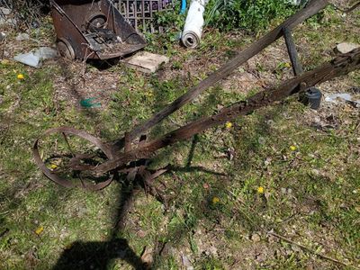 Old fashion tiller for gardening