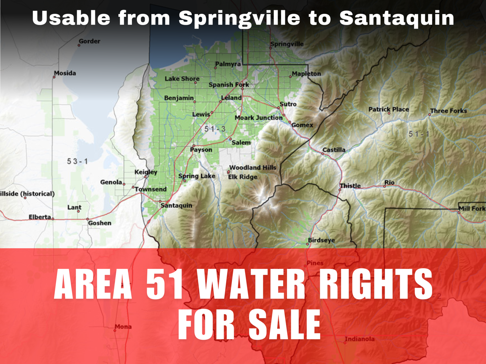 Area 51 - Indianola Water Rights for Sale