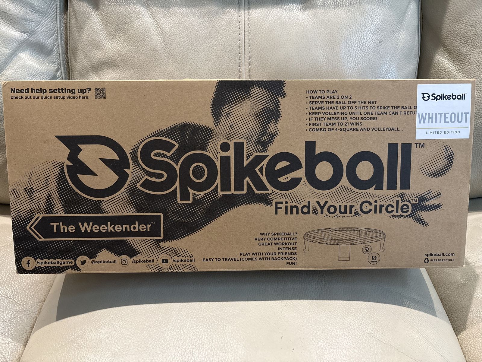 Spikeball The Weekender Whiteout Limited Edition Game Set - Brand New in Box
