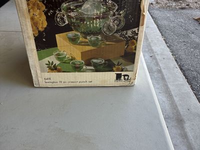 Lexington punch bowl with glasses