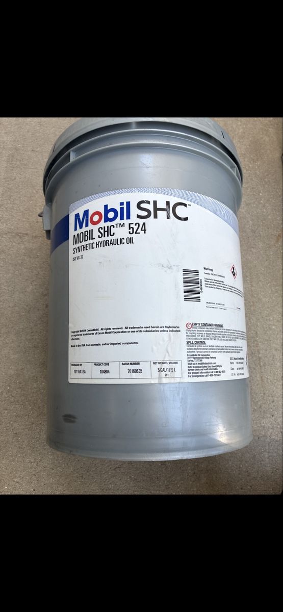 Mobil SHC 524 Synthetic Hydraulic Oil - 5 Gallon Pail