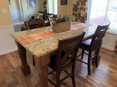 Custom Dining Table/Island Granite‑Top Dining Table