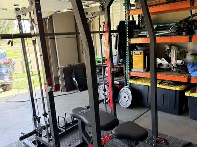 Marcy Pro Smith Machine Cage System with Weight Bench (SM-4903)