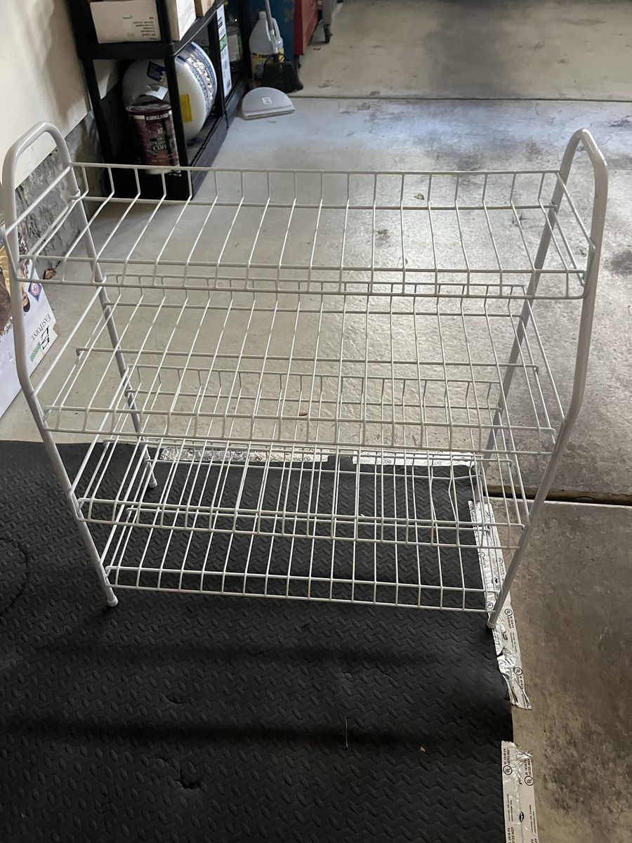 White Wire Metal Storage Shelving Unit 4-Tier Rack $15