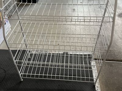 White Wire Metal Storage Shelving Unit 4-Tier Rack $15