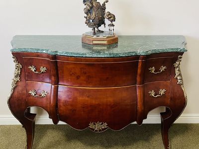 VINTAGE BOMBE COMMODE LOUIS XV STYLE CHEST DRESSER
