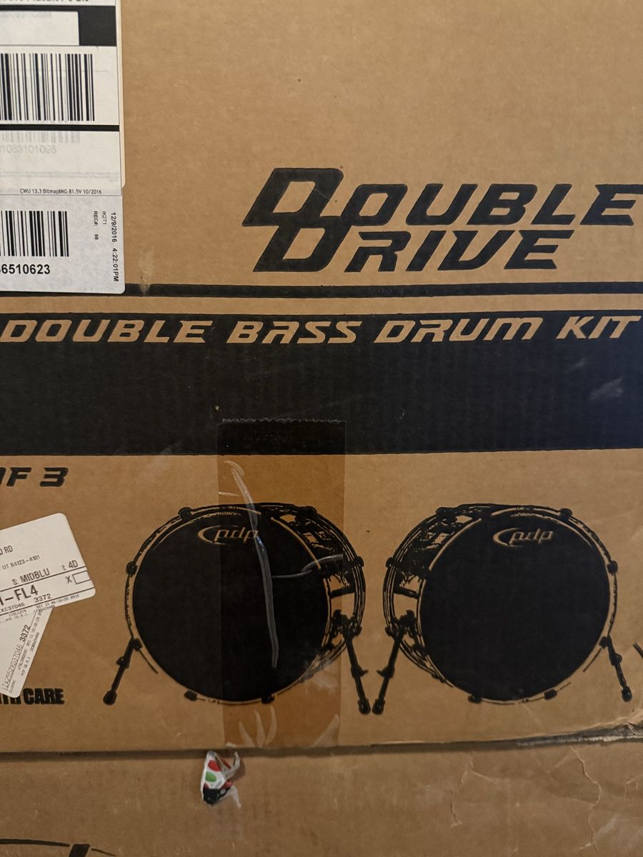 Double Drive Double Bass Drum Kit- dark blue color, never used been sitting for a while, will take a reasonable offer