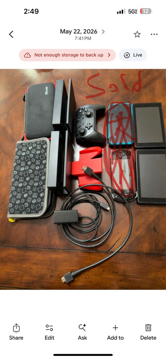 Nintendo Switch and some other accessories