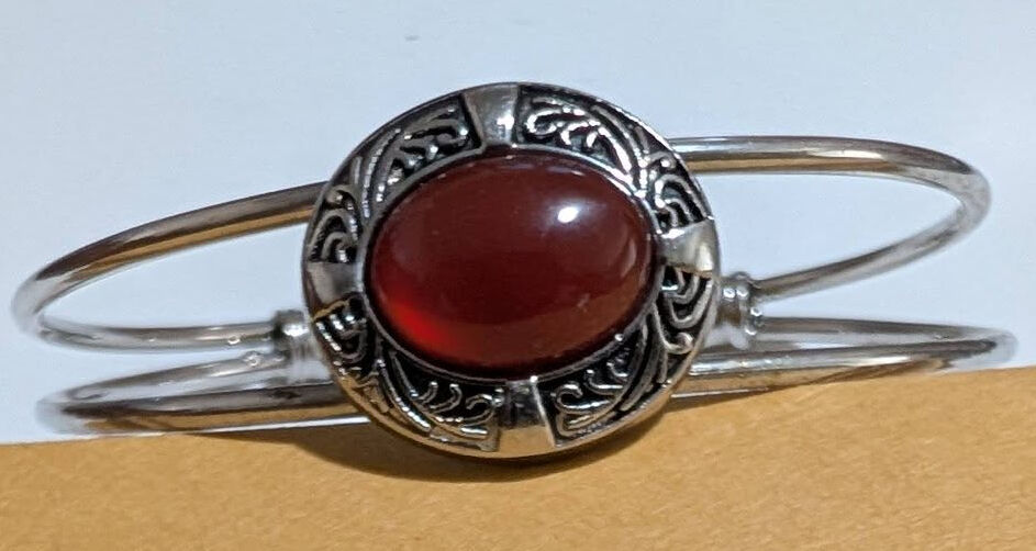 Silver Tone Metal Cuff Bracelet