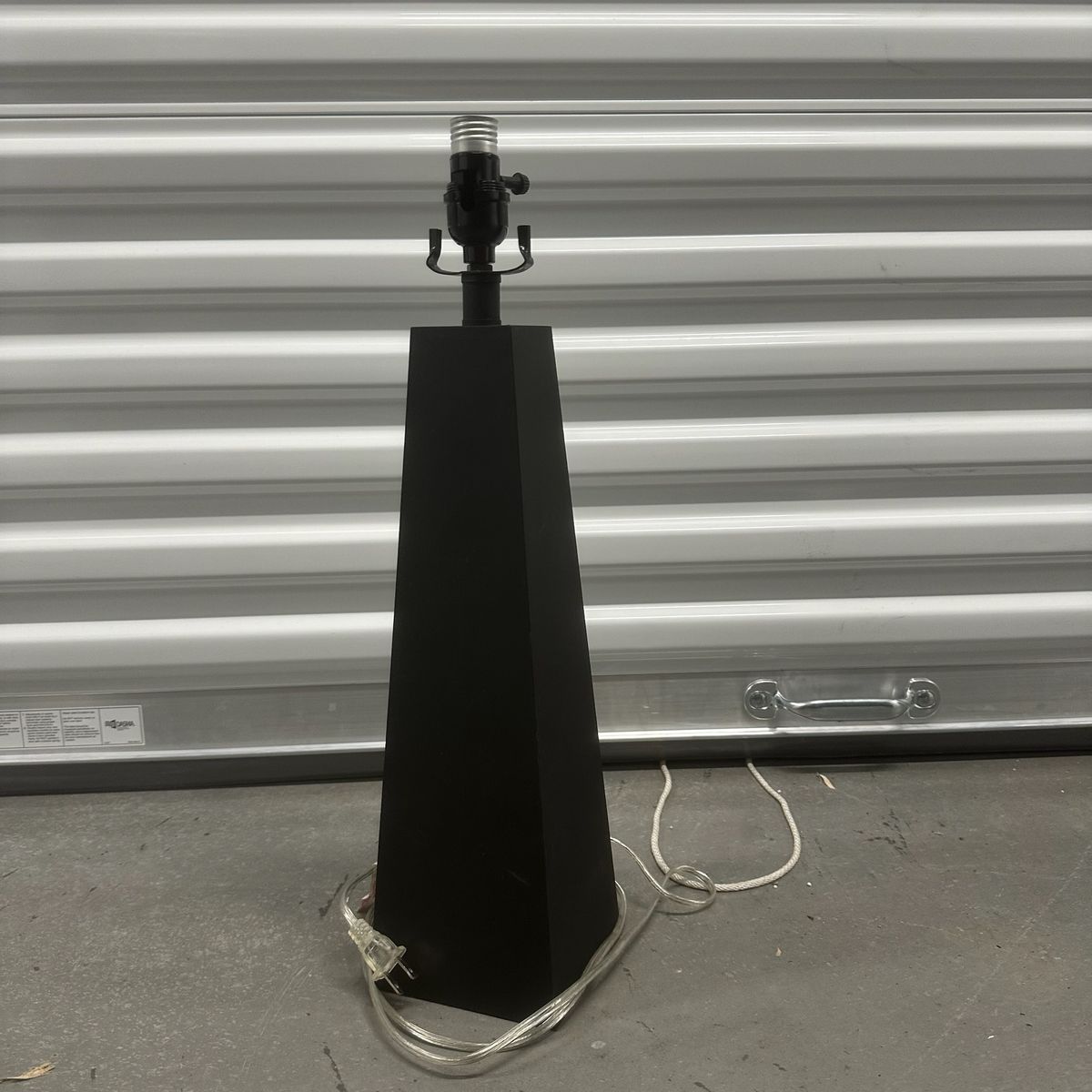 Modern Black Tapered Table Lamp Base
