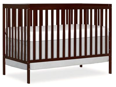 Dream On Me Synergy 5-in-1 Convertible Full-Size Baby Crib with Toddler, Day & Full Bed Conversion in Espresso, GreenGuard Gold
