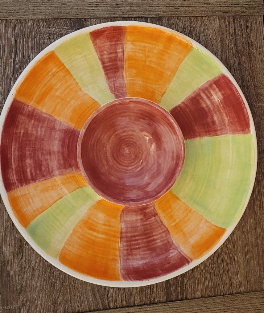 Colorful Chip Dip Bowl