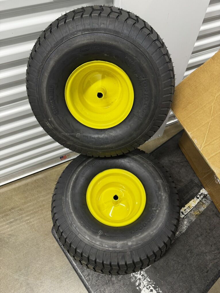 NEW SET OF 2 - 20X10.00-8 LAWN MOWER WHEELS