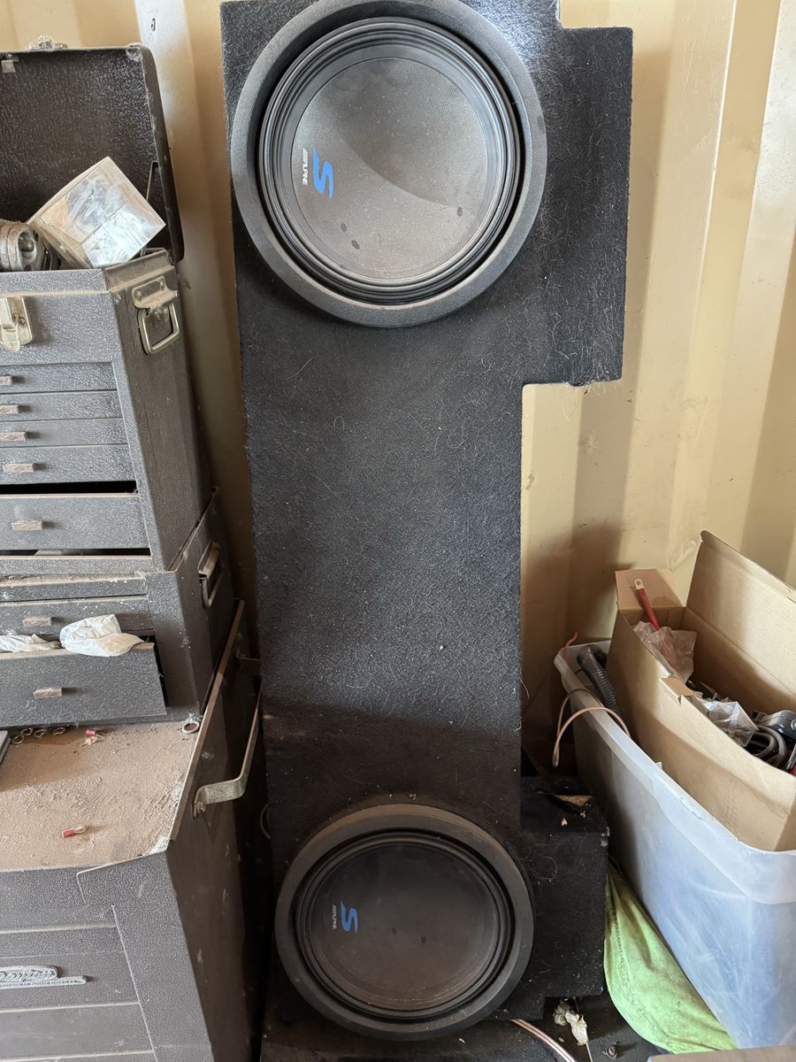 Alpine 12s  Subwoofers in Custom Enclosure Box 