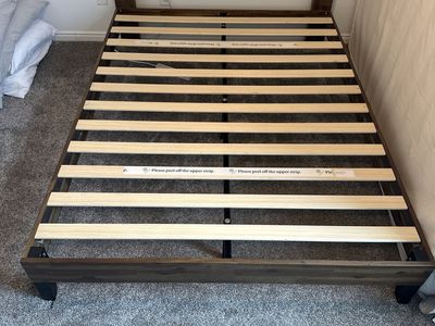 Queen bed frame with headboard