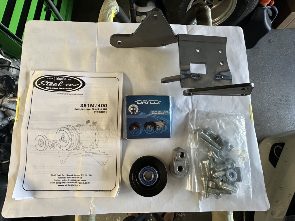 Vintage Air Ac Compressor Bracket Kit Ford 351 400