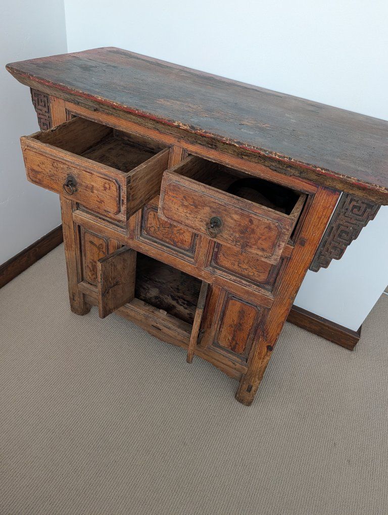 Asian wood credenza/storage