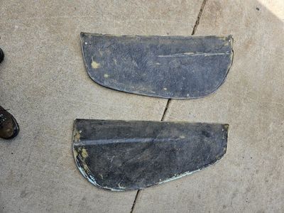 Custom Fiberglass Fender Skirts Pair Used 47-55 chevy suburban or truck