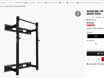 Rogue RML-3W Fold Back Wall Mount Rack With Extras