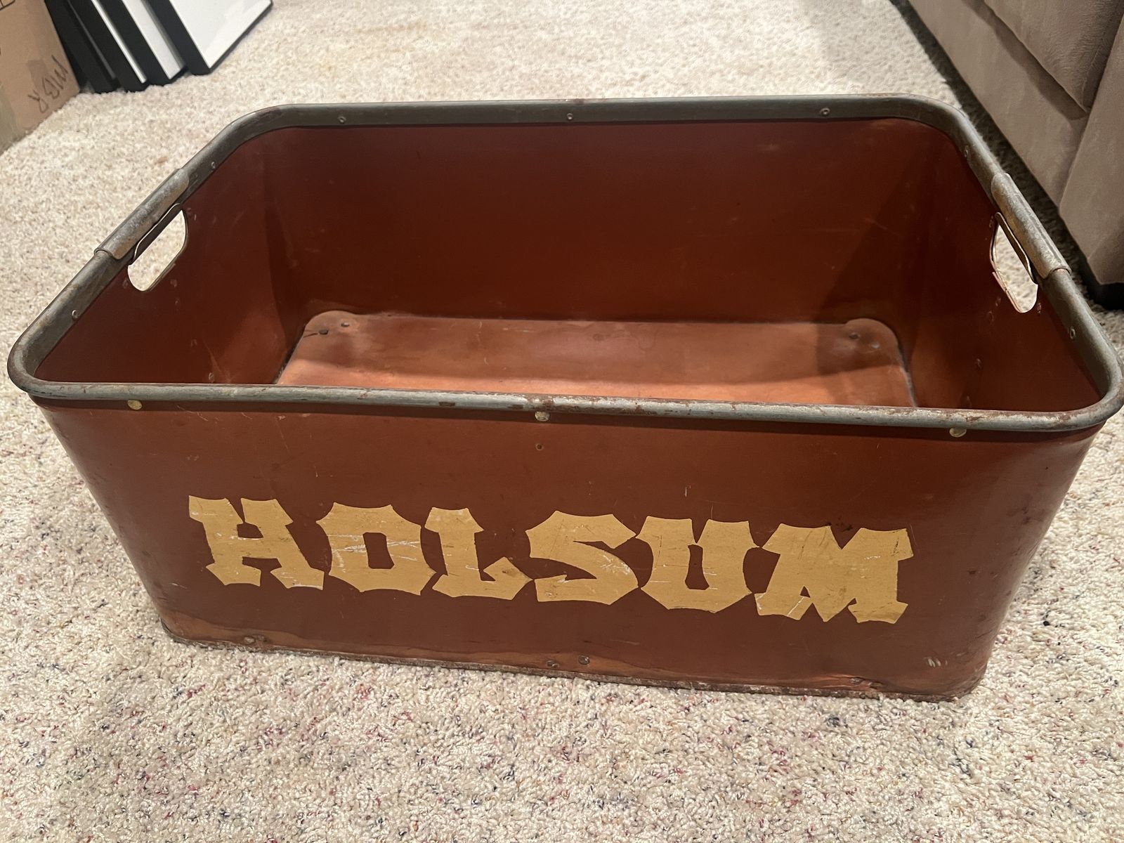 Antique Holsum Bread Metal Delivery Crate