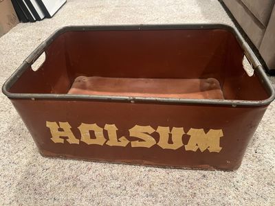 Antique Holsum Bread Metal Delivery Crate