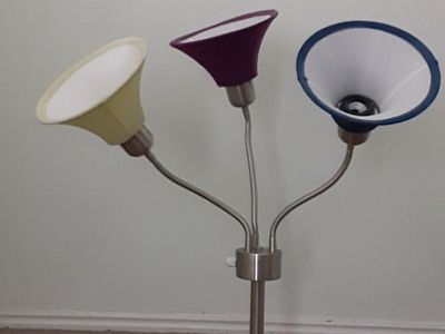 3-Head Adjustable Gooseneck Lamp – Blue, Purple & Mint Green Shades