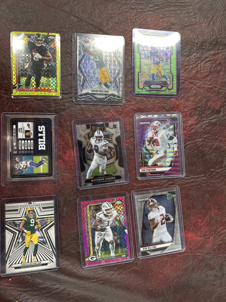 NFL Football Trading Cards - Panini Prizm, Select, Donruss Optic - Multiple Players & Teams