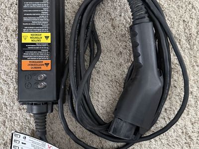 120v, 12a, Level 1 vehicle charger (J1772 socket)