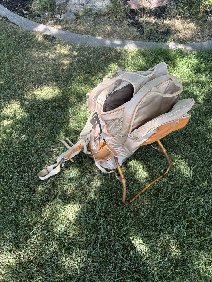 Kelty Kids Journey 2.0 Child Carrier Backpack - Tan/Orange with Kickstand - Gently Used
