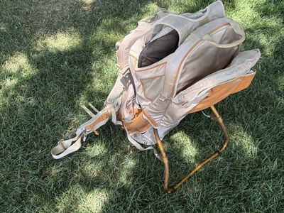 Kelty Kids Journey 2.0 Child Carrier Backpack - Tan/Orange with Kickstand - Gently Used