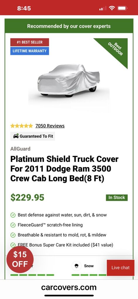 Platinum Shield Truck Cover Long Bed Crew Cab
