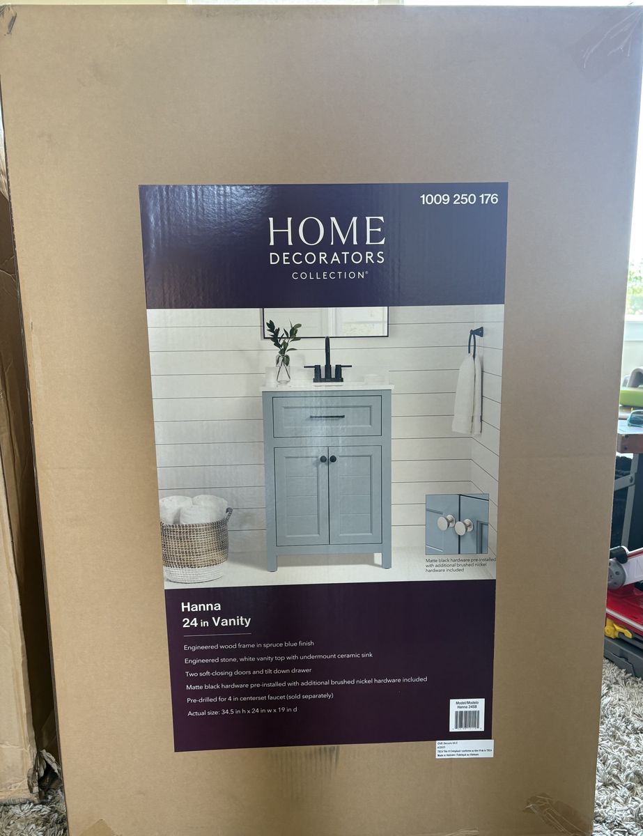 NEW Hanna 24 inch Single Sink Spruce Blue Bath Vanity
