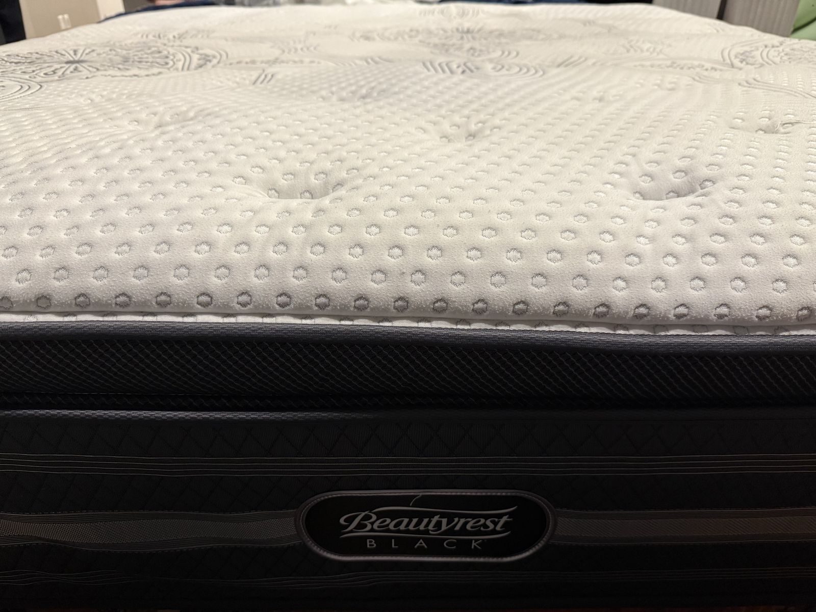 Beautyrest black pillow top king mattress 