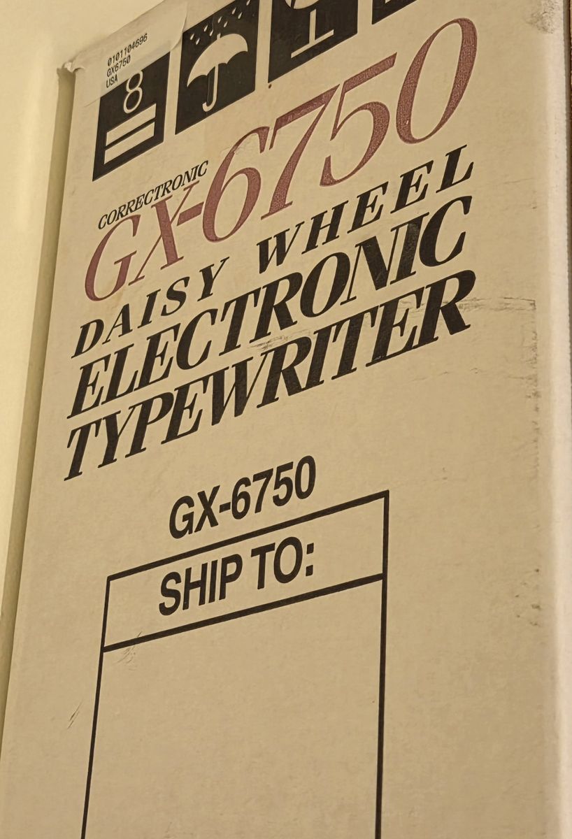 Correctronic GX-6750 Daisy Wheel Electronic Typewriter - New in Box