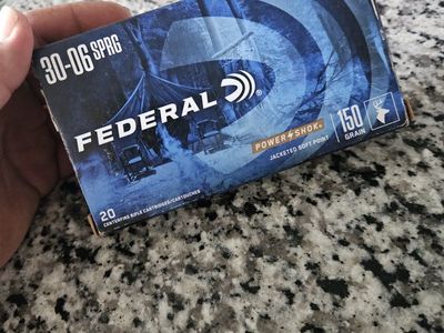 Federal Power-Shok .30-06 SPRG 150 Gr Jacketed Soft Point Rifle Ammunition (17 Rounds)