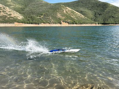 Traxxas Spartan High-Performance Remote Control RC Boat Blue White
