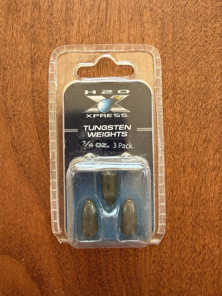 H2O XPRESS Tungsten Weights 1/4 oz. 3-Pack - 95% Tungsten, 5% Nickel