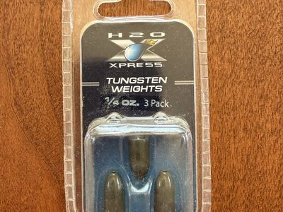 H2O XPRESS Tungsten Weights 1/4 oz. 3-Pack - 95% Tungsten, 5% Nickel