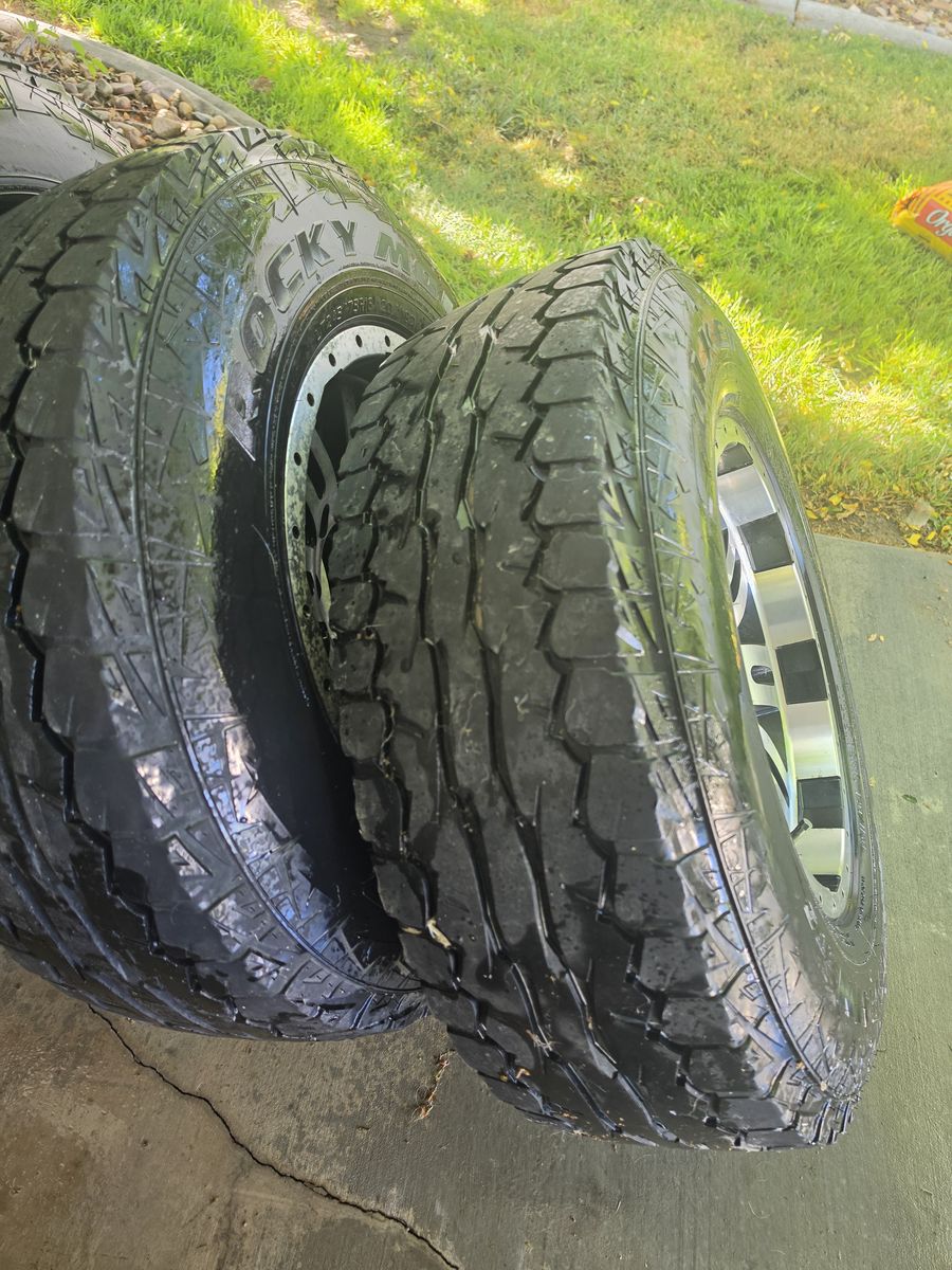 Set of 4 Rocky Mountain K2 LT All-Terrain Tires & Wheels - Good Tread
