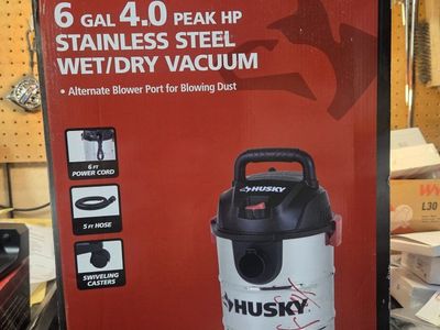 Husky 6 Gal 4.0 Peak HP Stainless Steel Wet/Dry Vacuum