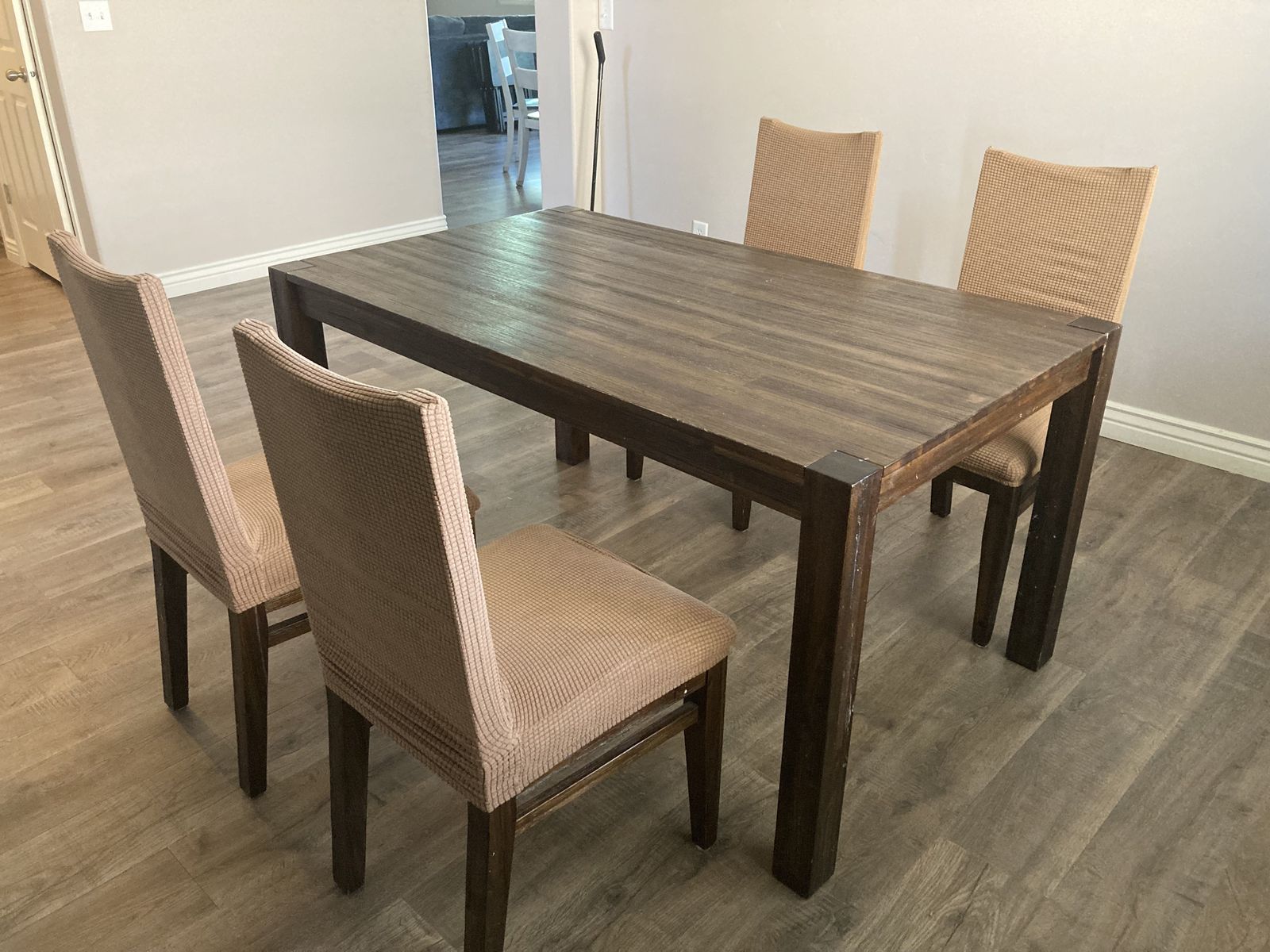 5'x3' Dining Table & 4 Chairs  - $200