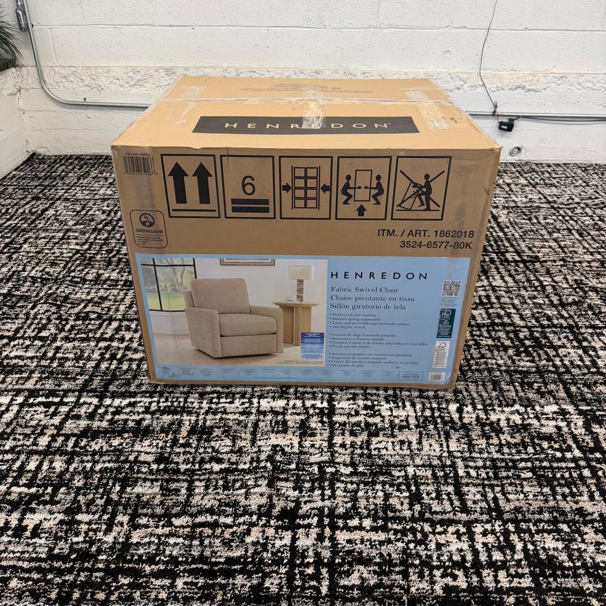 BRAND NEW!! COSTCO HENREDON MARLEY SWIVEL ACCENT CHAIR!!